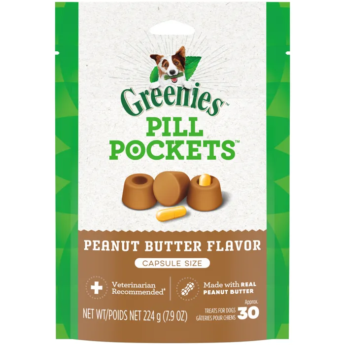 Pill Pockets Capsule Size Pb Dog Treats - 7.9-oz P