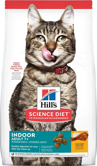 Adult 7+ Indoor Chicken Recipe Dry Cat Food 3.5-lb