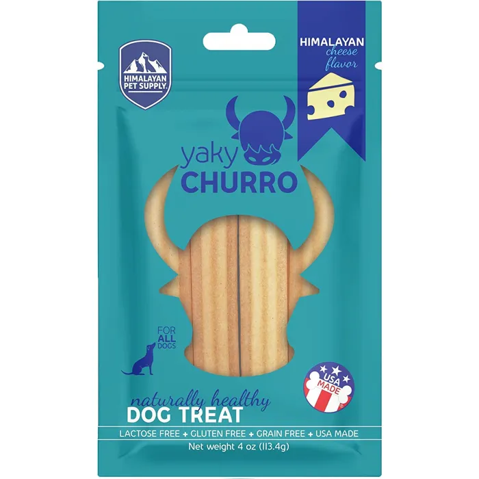 Himalayan Dog Chew Yaky Churro Himalayan Cheese Dog Treats 4 Count Pack