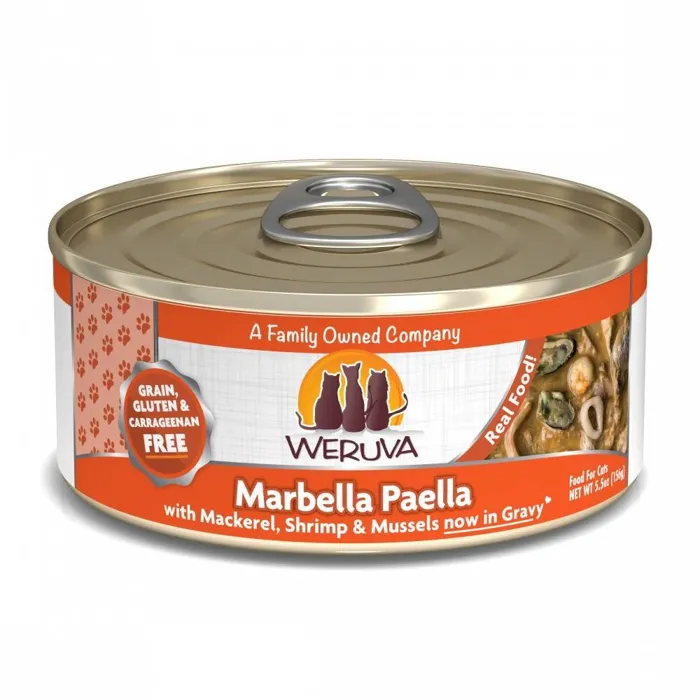 Marbella Paella With Calamari Shrimp & Mussels Canned Cat Food 3-Oz