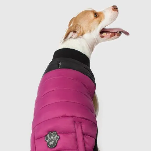 Summit Stretch Puffer Vest In Plum 26"