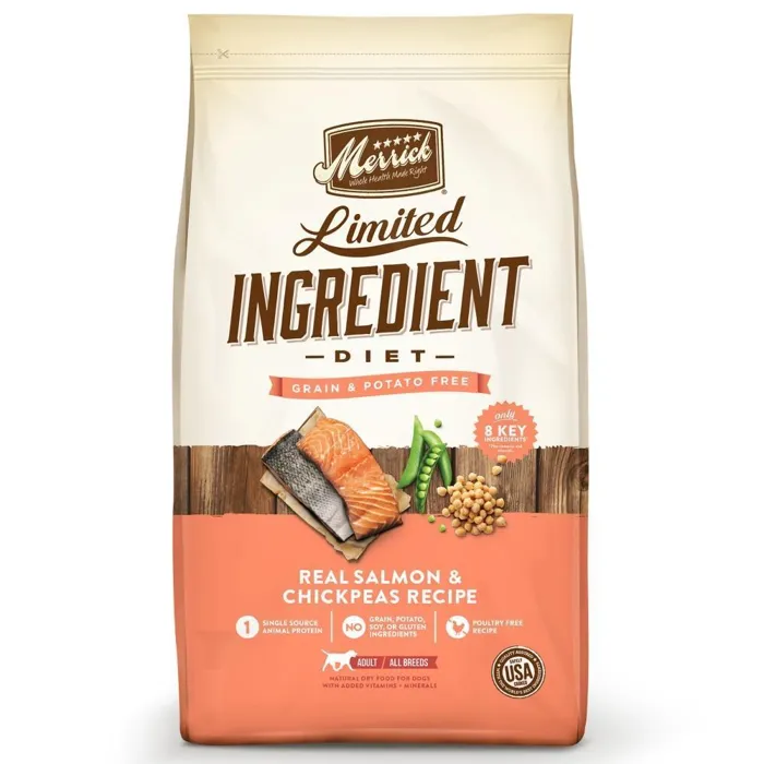 Limited Ingredient Diet Grain Free Real Salmon & Chickpeas Recipe Dry Dog Food 4-Lb