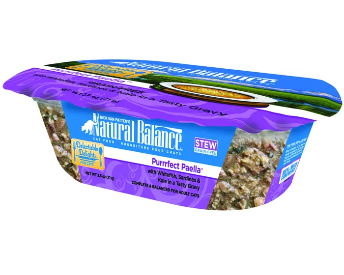 Delectable Delights Purrrfect Paella Stew Grain-free Wet Cat Food 2.5-oz