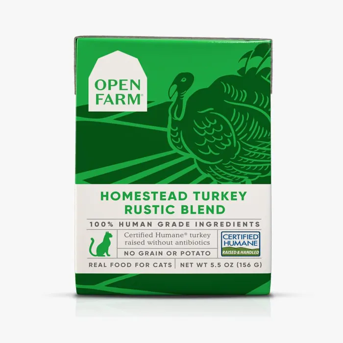 Grain Free Homestead Turkey Recipe Rustic Blend Wet Cat Food 5.5-Oz