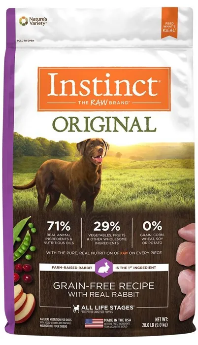 Instinct Original Gf W/ Real Rbt Nat Dog Food 4-lb