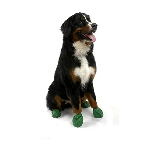 Waterproof Dog Boots, Dark Green, 12 Count X-large