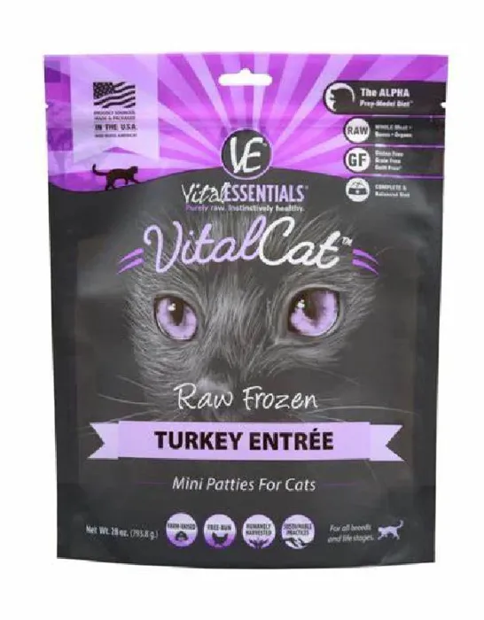 Frozen Turkey Patties For Cats - 28oz