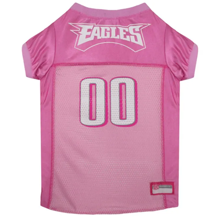 Nfl Philadelphia Eagles Dog & Cat Mesh Jersey In Pink Medium