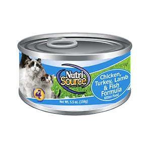 Kitten Chicken, Turkey Lamb & Fish Select Grain Free Canned Cat Food 5-Oz