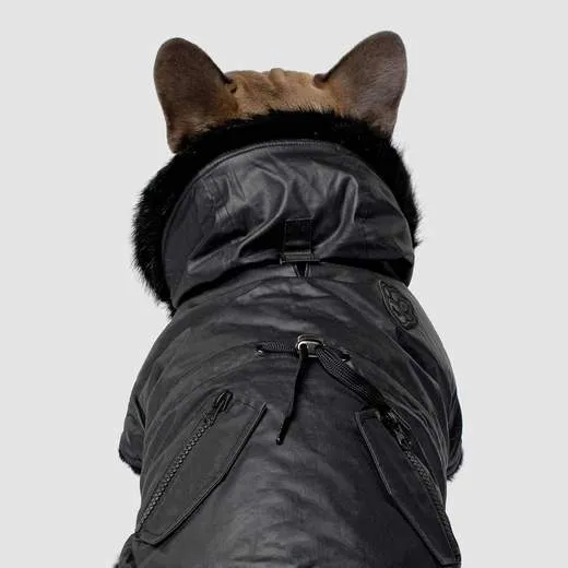 Urban Wax Parka In Black 12"