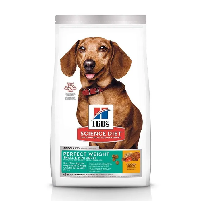 Hills Science Diet Perfect Weight Adult Small & Mini Breed Chicken Recipe Dry Dog Food 15-Lb
