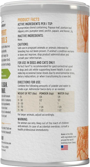 Perfect Form Herbal Digestive Dog & Cat Supplement 3.2-Oz
