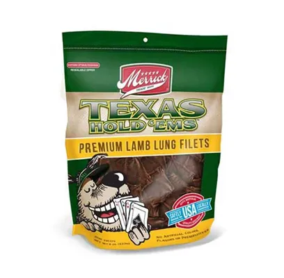 Texas Hold'ems Premium Beef Lung Filets Dog Treats 8-oz