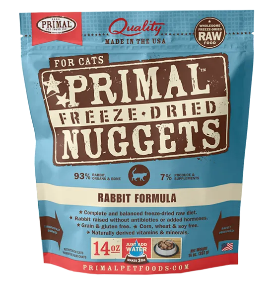 Freeze Dried Nuggets Grain Free Rabbit Formula Cat Food 5.5-Oz