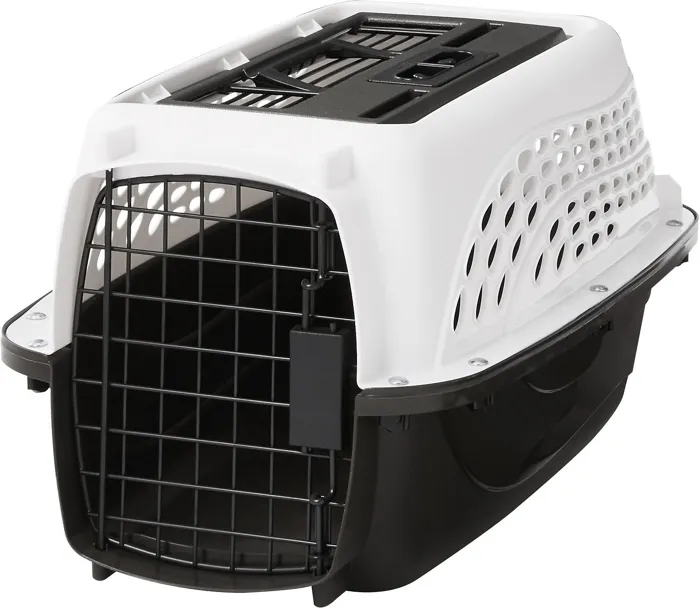 Two Door Top Load Pet Kennel White 19.4" X 12.8" X 10"