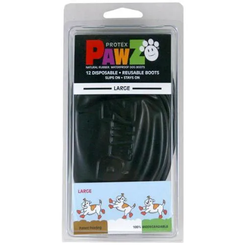 Waterproof Dog Boots, Black, 12 Count X-Large