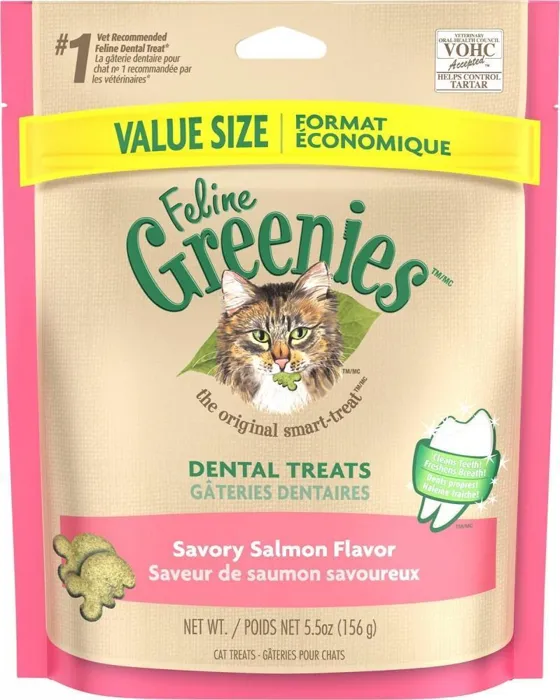 Feline Dental Salmon Flavor Cat Treats 5.5-Oz
