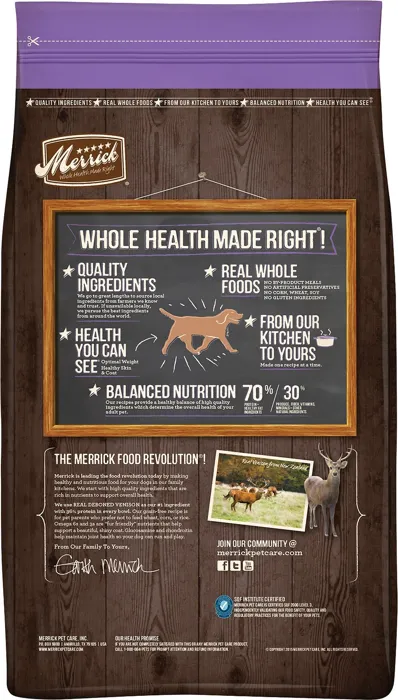 Grain-free Real Venison + Chickpeas Recipe Dry Dog Food 12-lb