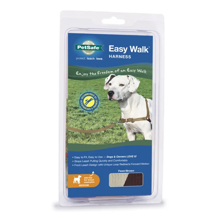 Easy Walk Harness, No Pull Dog Harness Medium Fawn