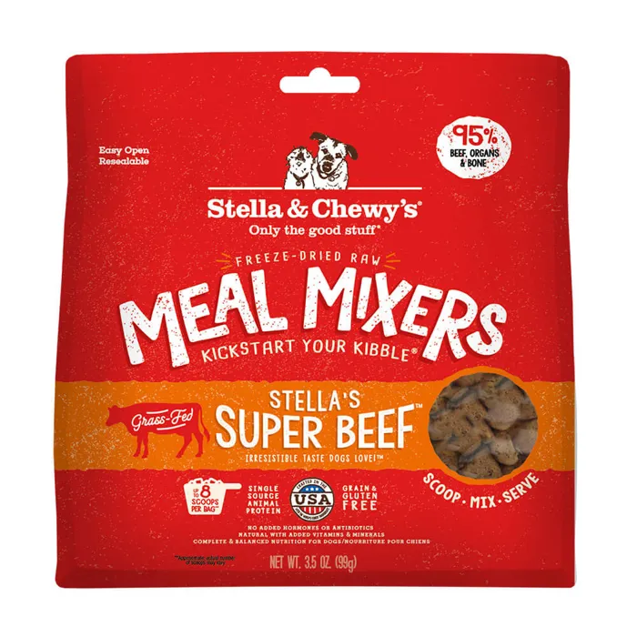 Meal Mixers Freeze Dried Raw Stella'S Super Beef Grain Free Dog Food Topper 3.5-Oz
