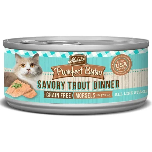 Purrfect Bistro Grain-free Morsels In Gravy Savory Trout Dinner Canned Cat Food 3-oz