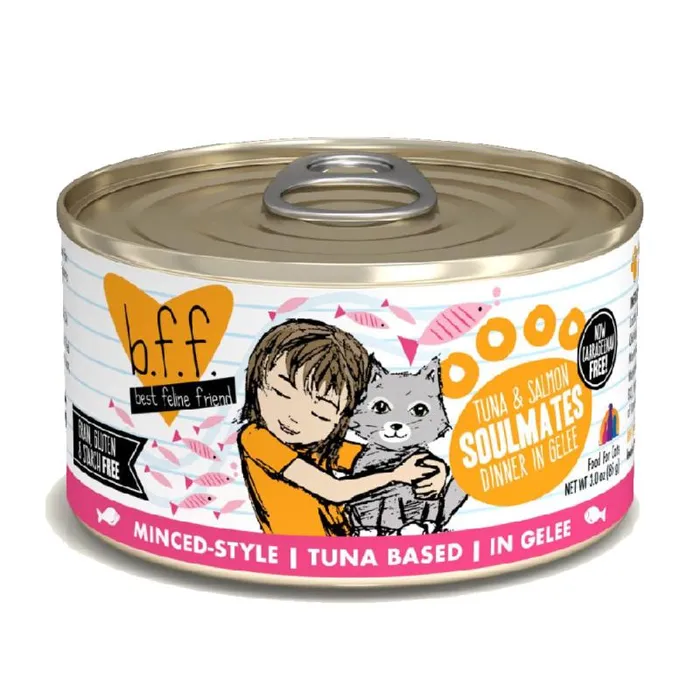 Bff Tuna & Salmon Soulmates In Gelee Canned Cat Food 3-oz