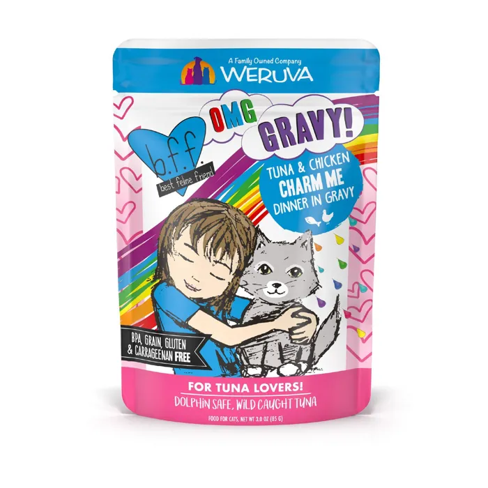 Weruva B.f.f. Tuna & Chicken Charm Me Recipe Pouches Wet Cat Food 3-oz