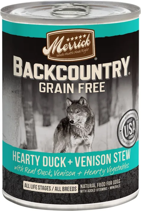 Backcountry Grain-free Hearty Duck & Venison Stew Canned Dog Food 12.7-oz
