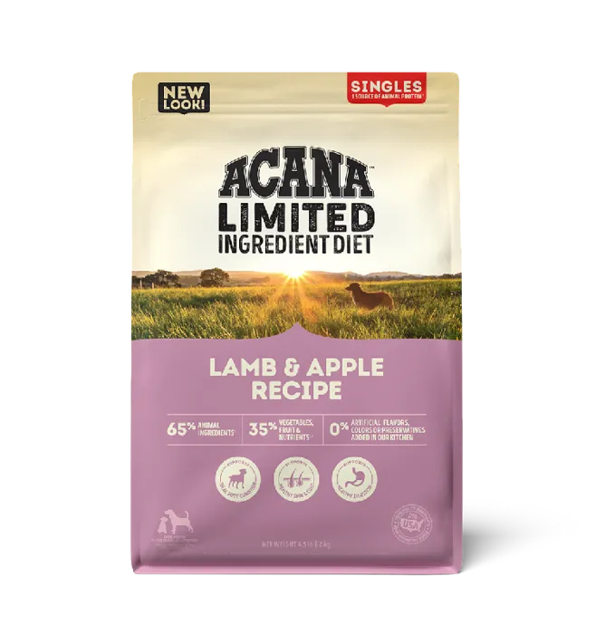 Acana Singles Limited Ingredient Diet Lamb & Apple Formula Dry Dog Food 25-lb
