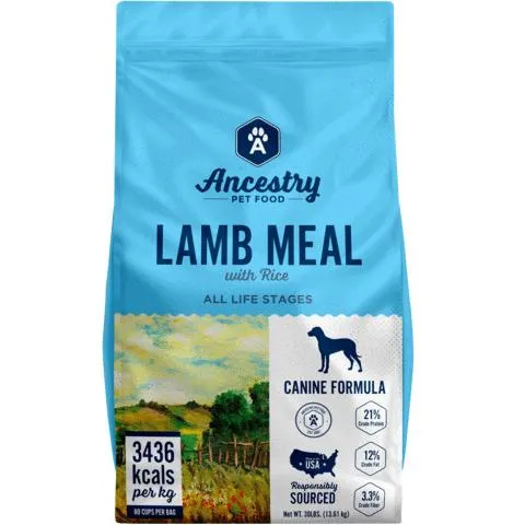 Ancestry Lamb Meal With Rice Grain Inclusive Dry Dog Food 4-Lb