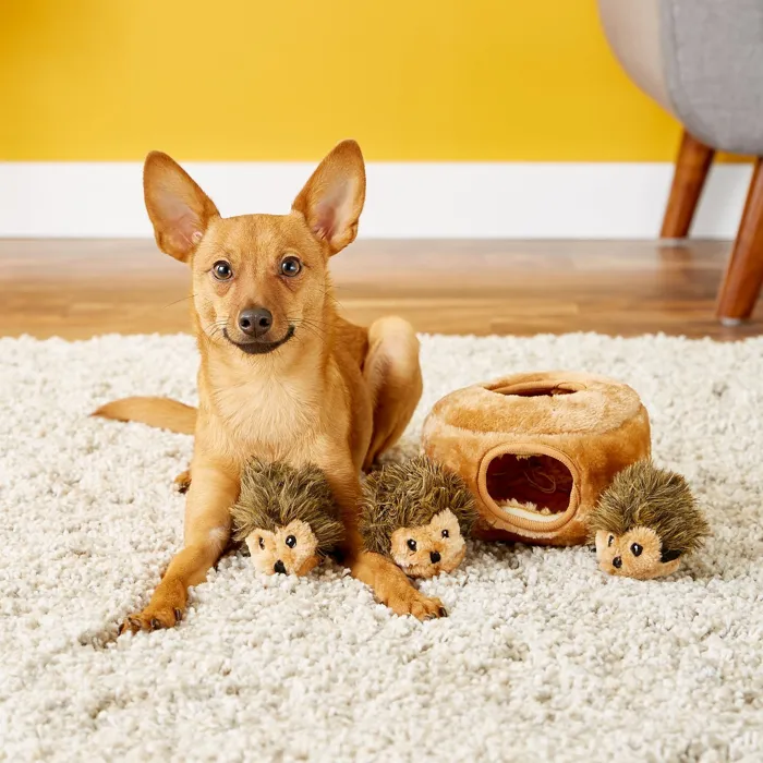 Zippy Burrow Hedgehog Den Puzzle Dog Toy Plush