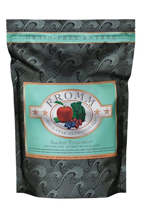 Four Star Grain Free Salmon Tunachovy Dry Cat Food 5-Lb