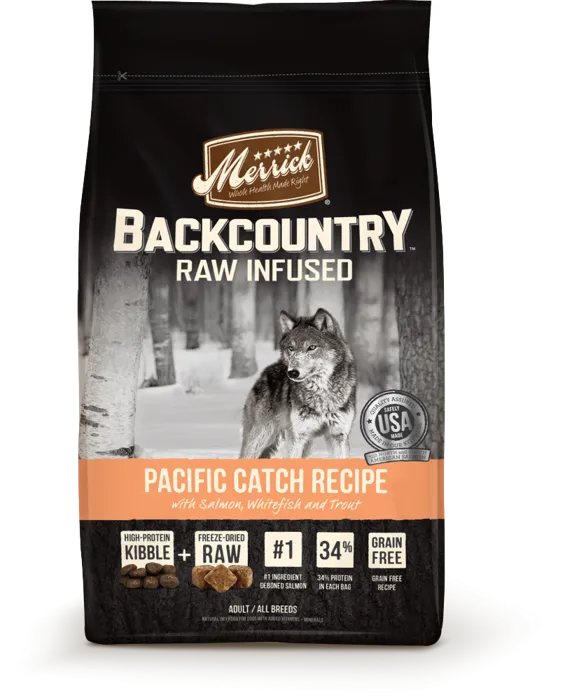 Backcountry Raw Infused Grain Free Pacific Catch Recipe Dry Dog Food 12-Lb