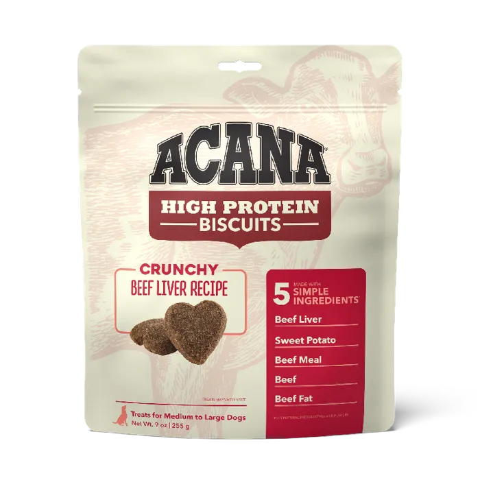 Champion Dog Acana Gf Beef Liver Biscuit Lrg 9 Oz
