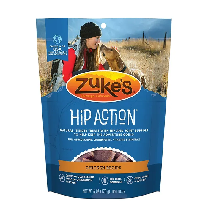 Zuke's Hip & Joint Peanut Butter & Oats With Glucosamine & Chondroitin Recipe Dog Treats 6 Oz