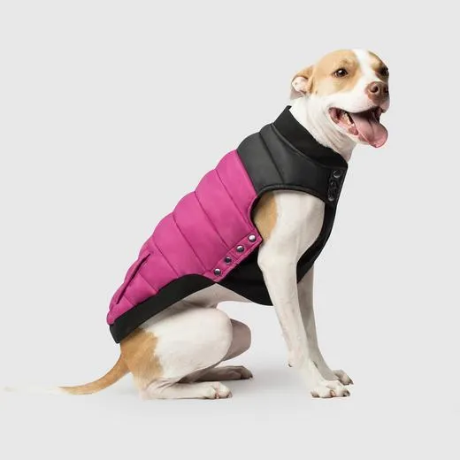 Summit Stretch Puffer Vest In Plum 26"