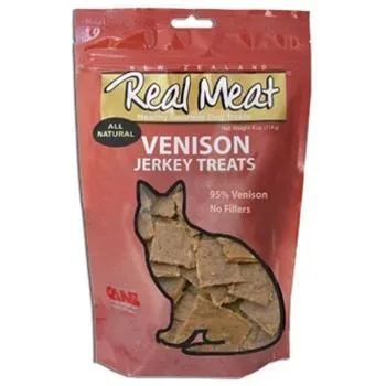 All Natural 95% Venison Jerky Bites Cat Treats 3-Oz
