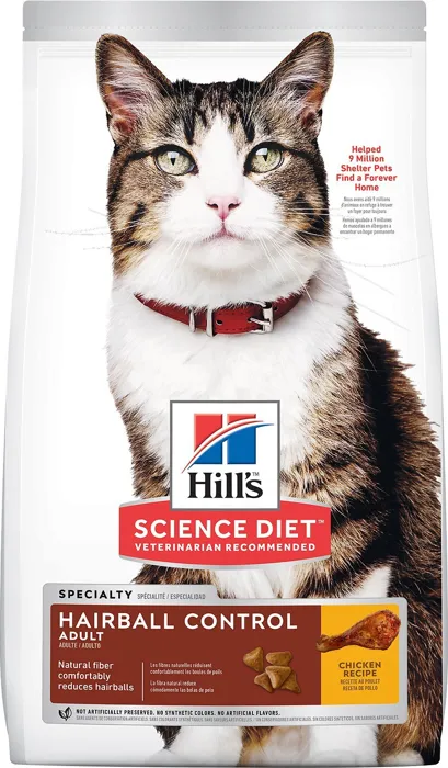 Adult Hairball Control Chicken Recipe Dry Cat Food 15.5-Lb