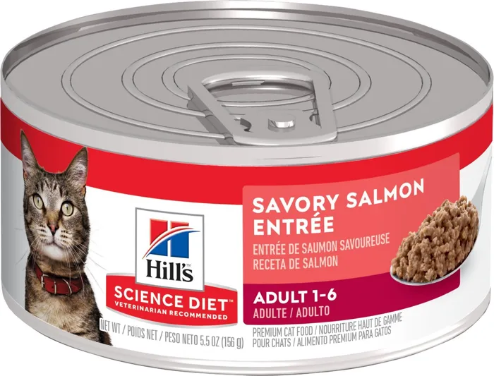 Adult Savory Salmon Entree Canned Cat Food 5.5-oz
