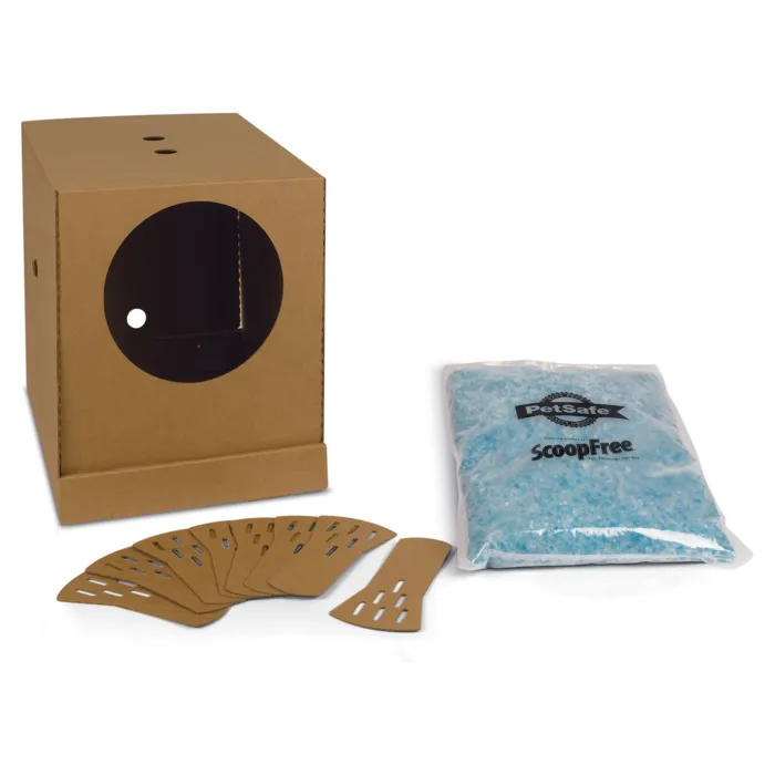 Disp Litter Box Prefilled Premium Crystal Litter