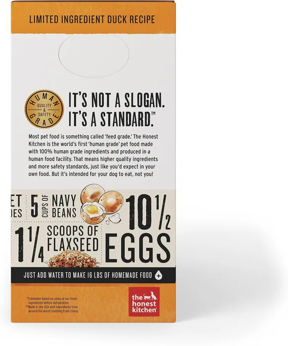 Limited Ingredient Diet Duck Recipe Grain-free Dehydrated Dog Food 10-lb