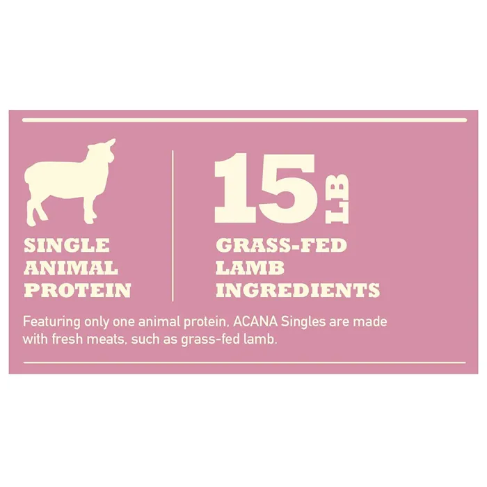 Acana Singles Limited Ingredient Diet Lamb & Apple Formula Dry Dog Food 4.5-lb