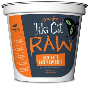 Tiki Cat Raw Chicken With Chicken Bone Broth 24-oz