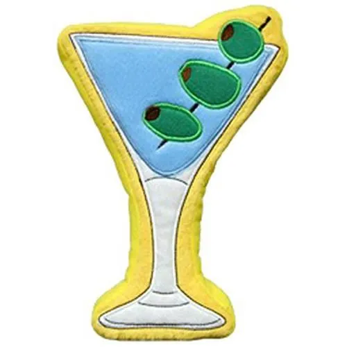 Plush Martini Dog Toy Martini