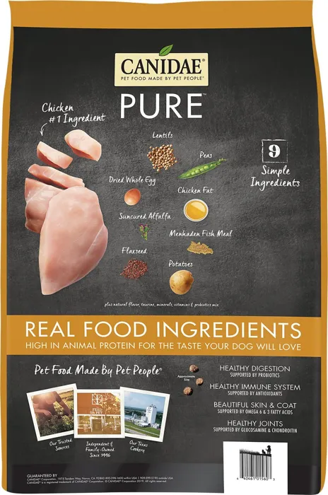 Grain-free Pure Puppy Real Chicken, Lentil & Whole Egg Recipe Dry Dog Food 12-lb