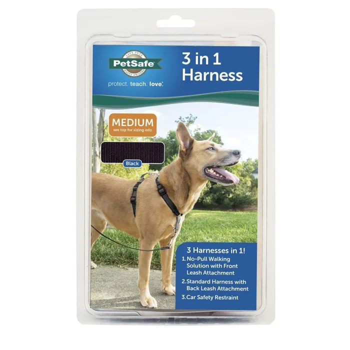 3 In 1 Harness Medium Black Medium