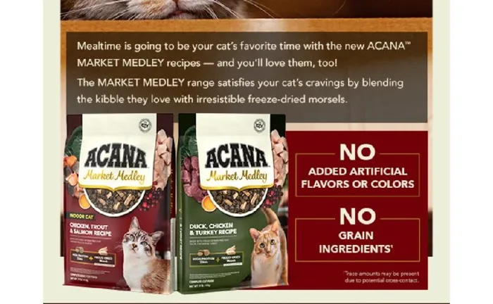 Acana Cat Dry Market Medley Poultry + Fd Duck 3.5#