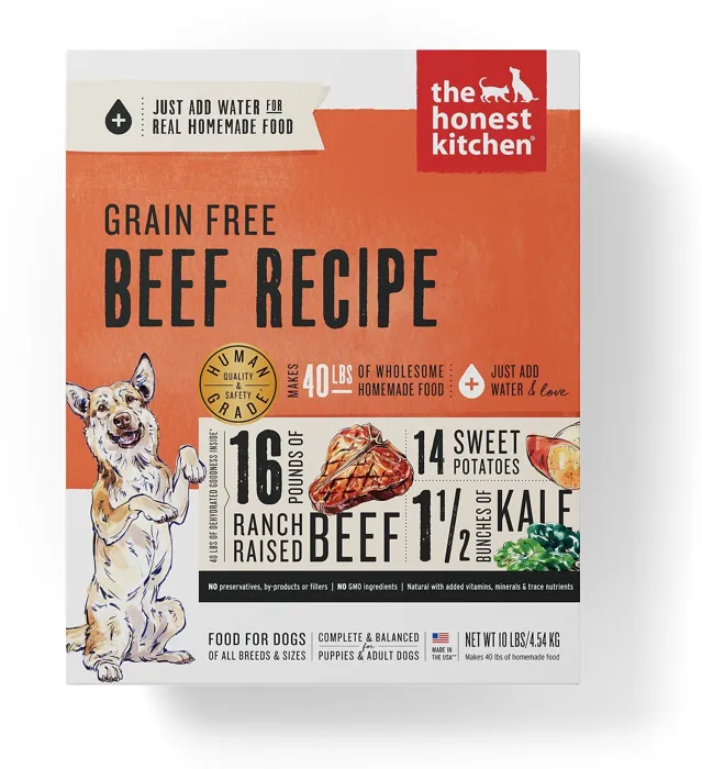 Grain-Free Beef Recipe Dehydrated Dog Food 4-Lb