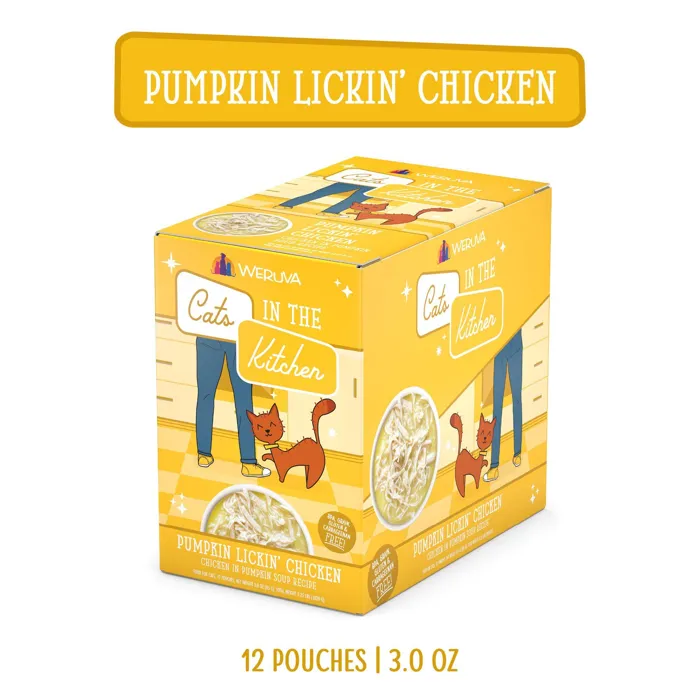 Cats In The Kitchen Pumpkin Lickin Chicken Pouches Wet Cat Food 3-oz