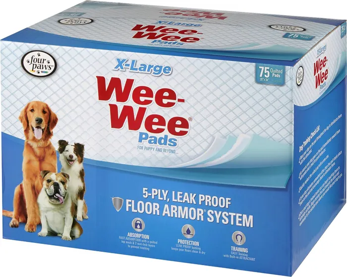 Wee-wee Absorbent Dog Pads X-large 75-ct